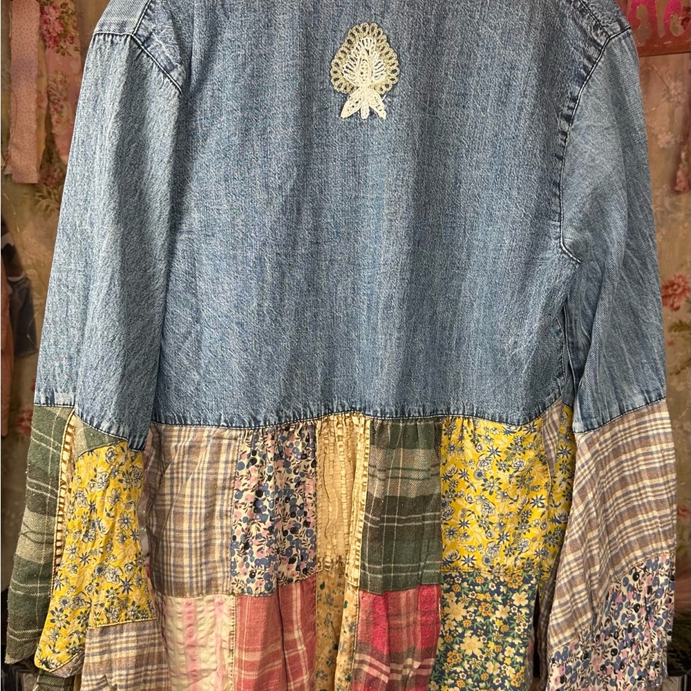 Young Threads Multicolor boho Patchwork Cardigan/… - image 9